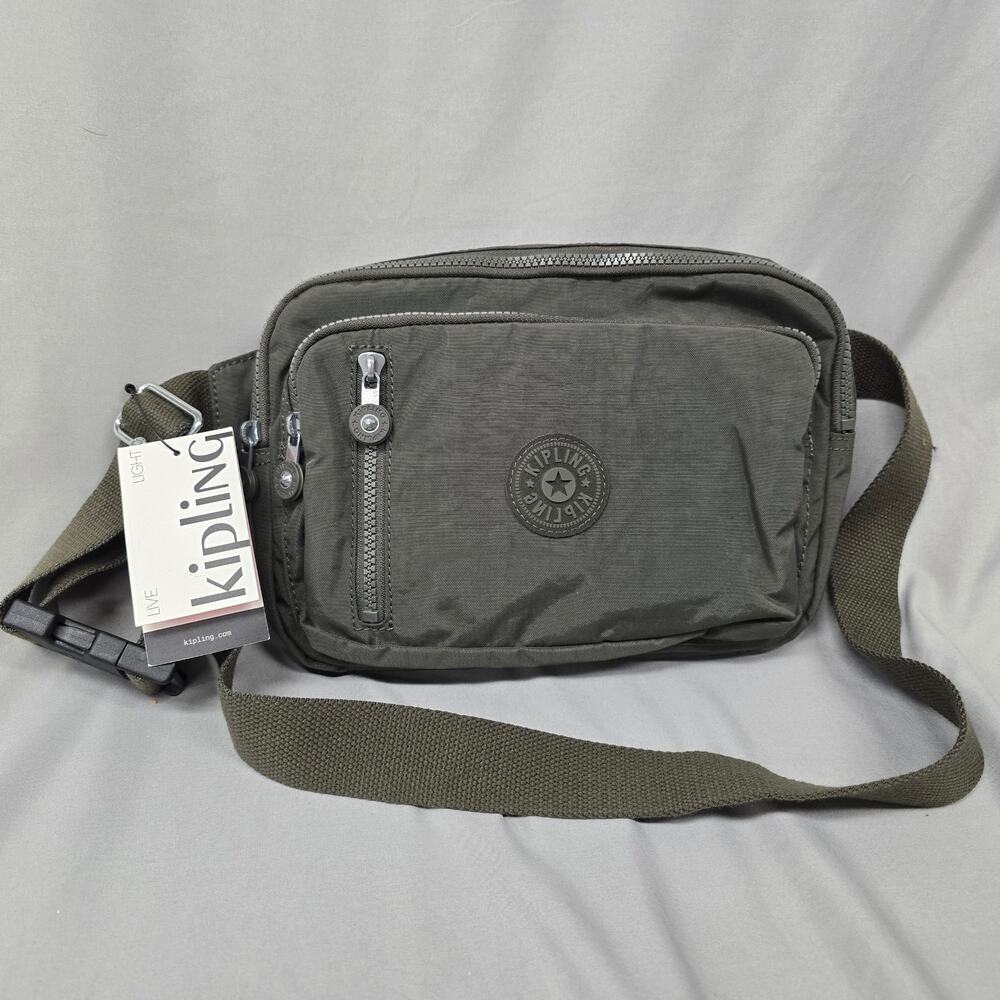 Kipling Tarry Convertible Sling Waist Bag Field Green NWT KIA8X7 $99